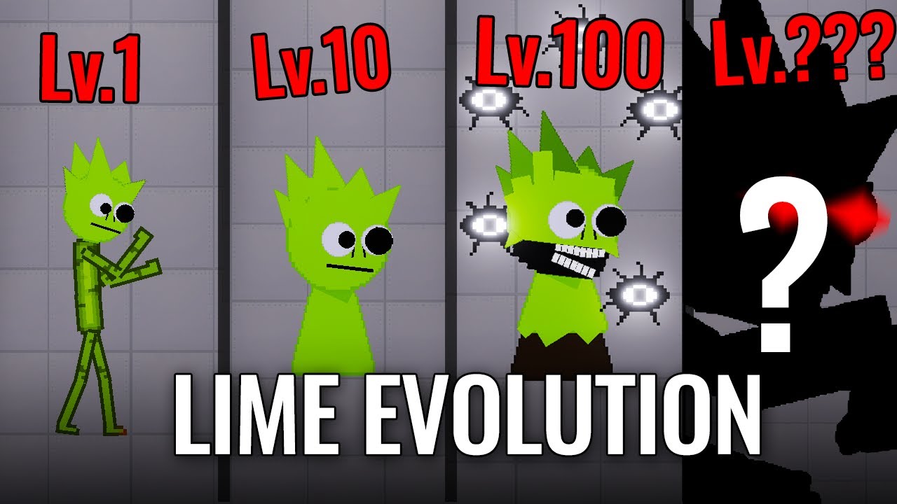 Evolution Of Melon SPRUNKI LIME - Sprunki Incredibox - People Playground