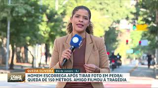 Homem morre ao tentar tirar foto no alto da Pedra do Macaco, no Rio de Janeiro