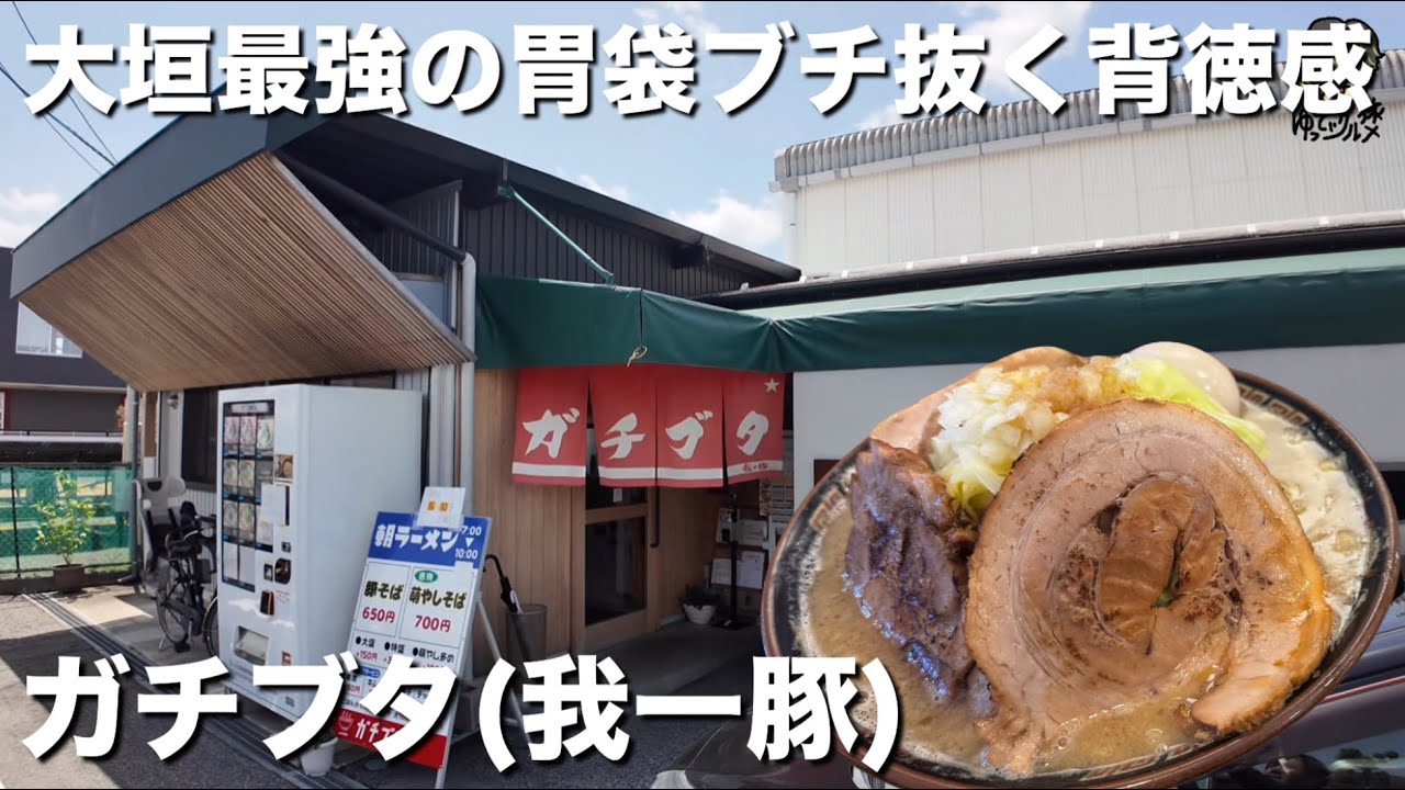 大垣最強の胃袋ブチ抜く背徳感🤤【ガチブタ（我一豚)】#大垣グルメ #岐阜グルメ#ラーメン