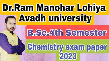 Chemistry exam analysis of B.Sc.4th Sem.| RMLAU University|by Navneet Gautam