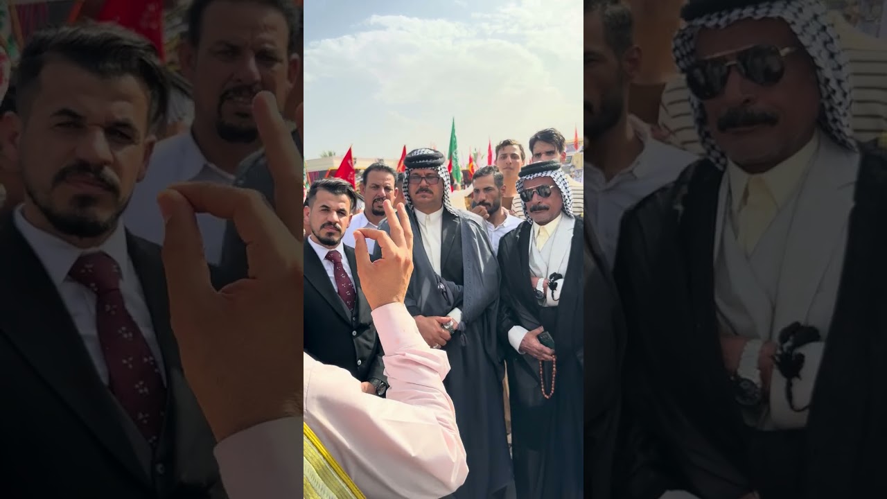 ألشيخ خليل إبراهيم شيخ عشيرة الشبانات الاگرع العآم في كربلاء المقدسة فاتحه بني حسن الشيخ مثنى حاتم 
