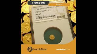NGC MS 67 - Nürnberger Meisterstück in Gold, ein Traum für Sammler - 1/16 Dukat 1700 – Klein, selten