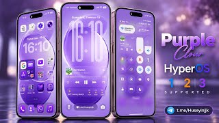 🔥 Purple Clour MTZ Theme | iOS 27 Style Lock Screen & Control Center | HyperOS 1 2 3 Only Mtz screenshot 5