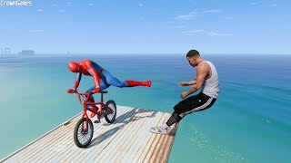 GTA 5 Crazy Spiderman Water Falls & Ragdoll Jumps - Ep.8 [Funny Moments Euphoria Physics]