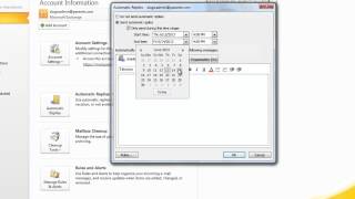 Setting up out of office in outlook 2010 by paranet 6,998 views 10 years ago 2 minutes, 43 seconds