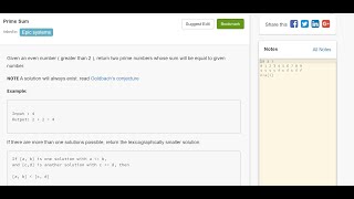 3.0 PRIME SUM(Math)-Interviewbit #math#programming