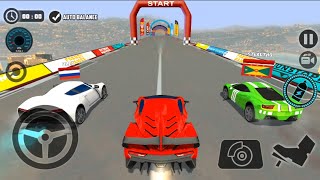 Impossible Car Tracks 3D - Red Sport Car Driving Stunts Multiplayer Mode - Android Gameplay 2017 screenshot 3