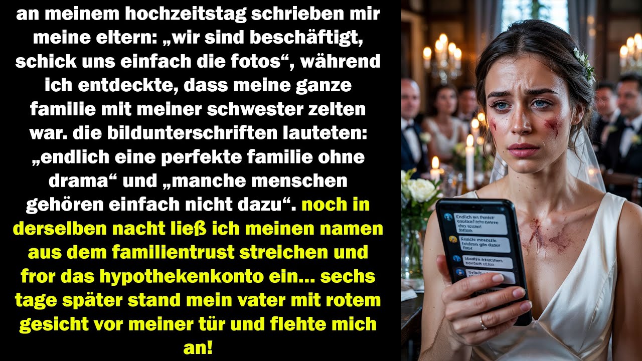 an meiner hochzeit ließ mich meine familie sitzen – sechs tage später flehte mein vater verzweifelt