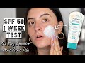 TESTING AVEENO MINERAL SENSITIVE SKIN SUNSCREEN SPF 50 | Acne Prone, Sensitive, Dry skin | 1 Week