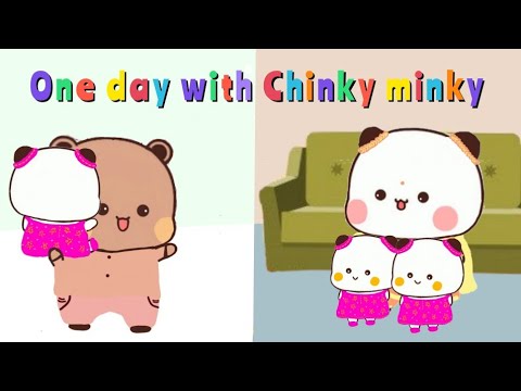one day with Chinky minky || peach goma chipu puchaki fun stories || sugar  brownie - YouTube