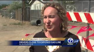 Drivers close to exposed gas line