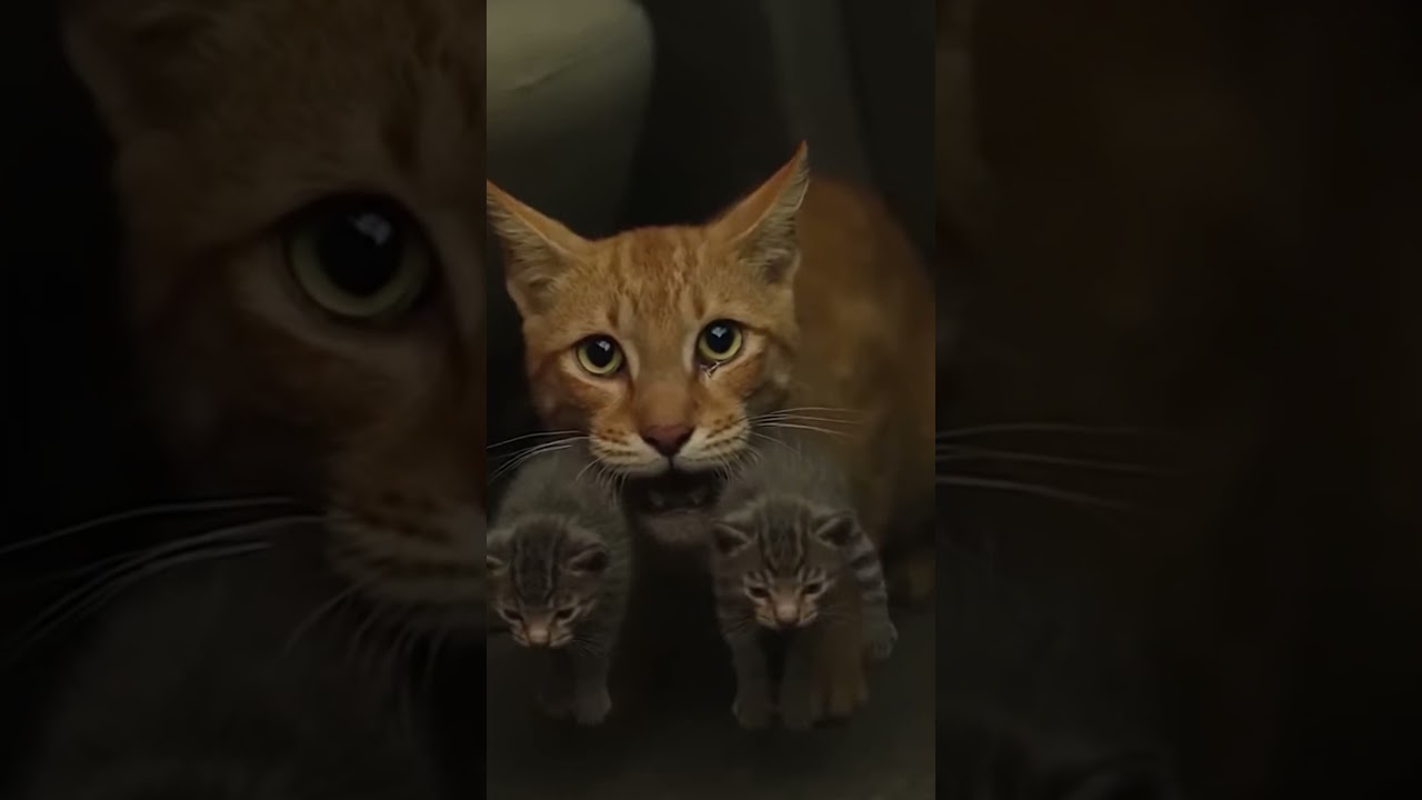Mother Cat Leaps Into a Car While Lions Chase Her 😳🐱