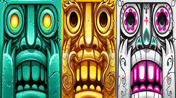 Temple Run 2 Reverse Gameplay - Winter Wasteland VS Holiday VS Volcano Island VS Enchanted Palace