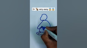 3= Monkey 🐒  #shorts #art #satisfying #creative #easydrawing #monkey #pets