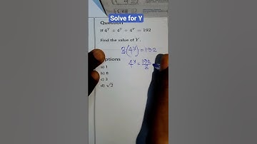 Solve for Y in Exponential Task #highschoolmath #basicproblems #maths