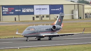 Bombardier Challenger 604 Royal Danish Air Force arrival at RIAT 2017 AirShow
