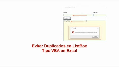 Evitar Duplicado en ListBox