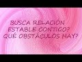 BUSCA CONTIGO RELACION ESTABLE? QUE OBSTACULOS HAY? TAROT AMOR INTERACTIVO