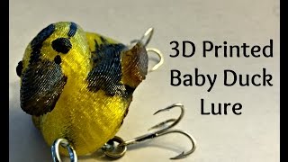3D Printed Baby Duck Fishing Lure - in action 