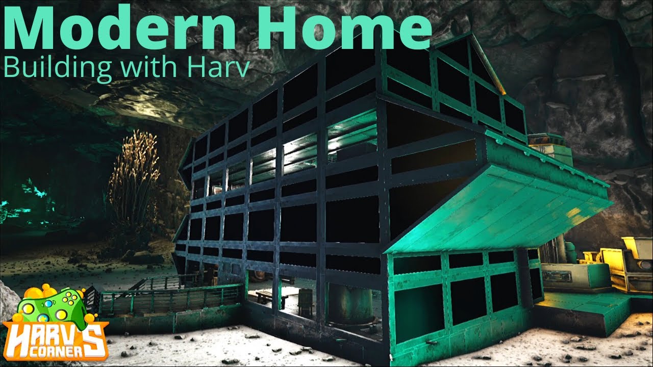 Ark Building Modern Home Genesis S Mod Ark Survival Evolved Youtube
