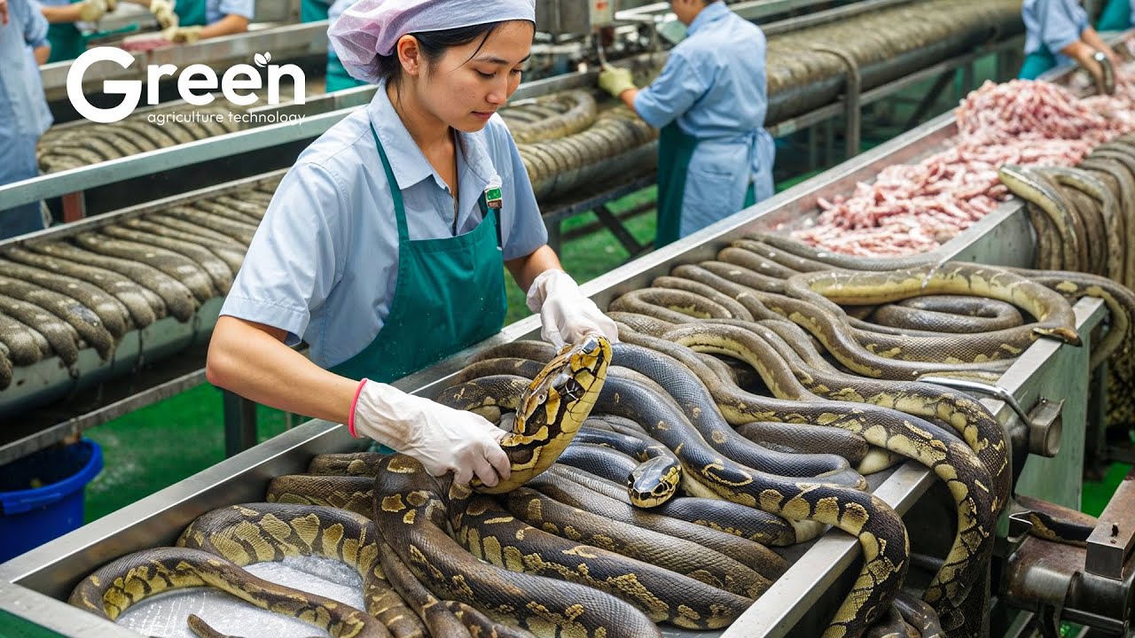 Farmer Makes $2 Million From Python Skins - Snake Farm | Processing ...