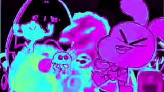 The Amazing World Of Gumball Intro In Neon Space