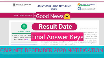 CSIR NET RESULT 2020 | CSIR NET JUNE 2020 RESULT | RESULT OF CSIR NET NOVEMBER 2020 | CSIR NET EXAM