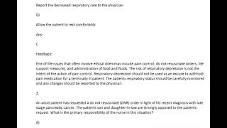Critical Thinking, Ethical Decision Making and the Nursing Process Test Questions