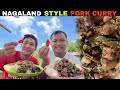 Eating challenge with sebnagafamily7  naga style pork mukbang  nagaland king chili 