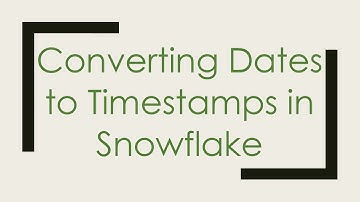 Converting Dates to Timestamps in Snowflake