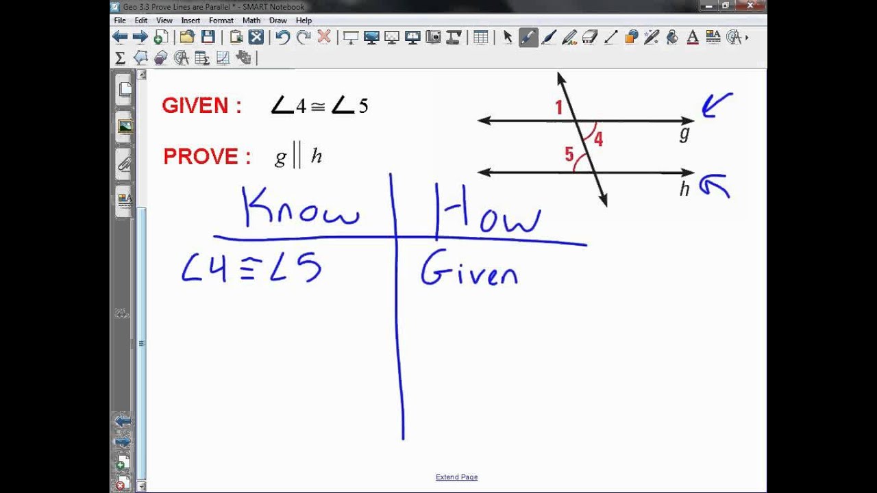 Geo 3 3 Prove Lines are Parallel - YouTube