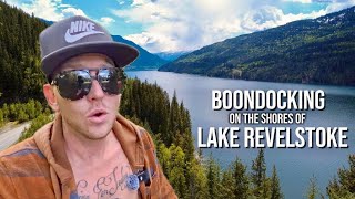 Camping On The Shores Of LAKE REVELSTOKE - Solo RV Travel In BC Canada