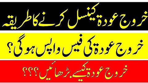 How to update or cancel exit re entry visa