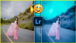 lightroom soft Blue Tone photo editing || lightroom mobile background colour change screenshot 5