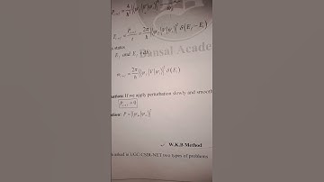 W.K.B Method || W.K.B Method in Quantum mechanics