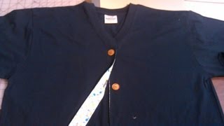 Easy to sew, turn any sweat shirt, tshirt  or pull over sweater into a cardigan