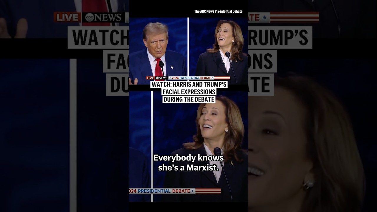 Watch: Harris and Trump&rsquo;s facial expressions during the debate