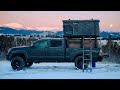 Solo Winter Camping In My Tacoma 11 C 12 F 
