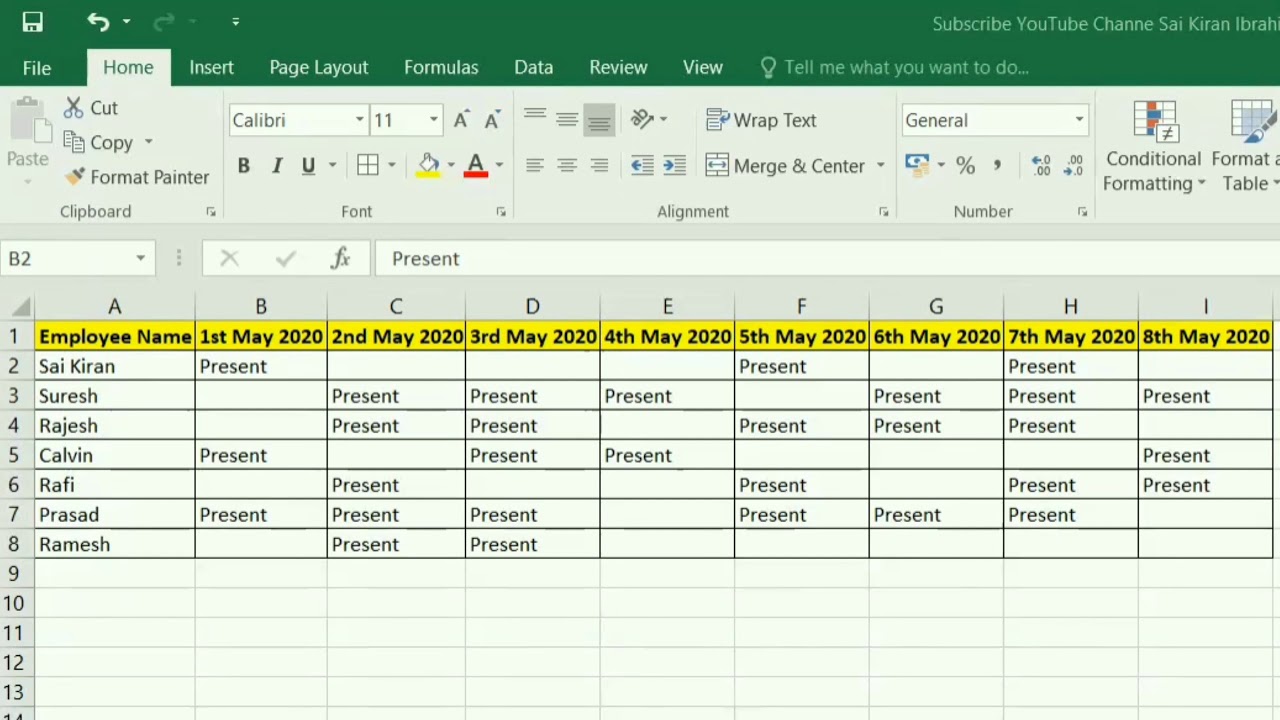 How To Quickly Fill Blank Cells In Excel || Attendance || Must Watch Video