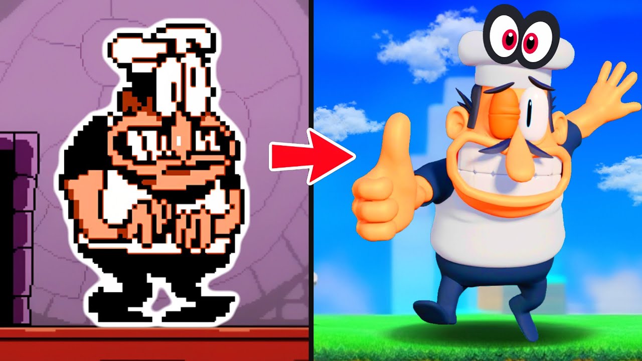 Making Peppino sprites, but every day I increase the amount of