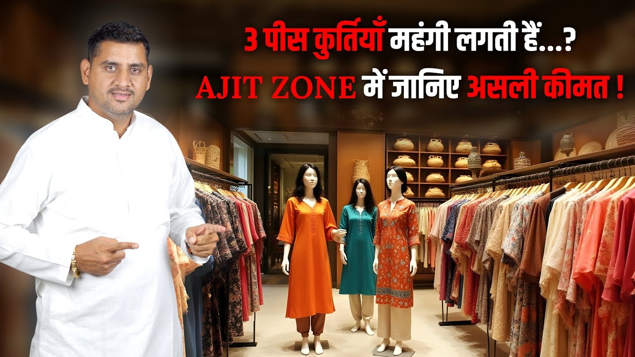 "क्या 3 पीस कुर्तियाँ महंगी हैं? 🤔 | Ajit Zone में जानिए असली कीमत!"