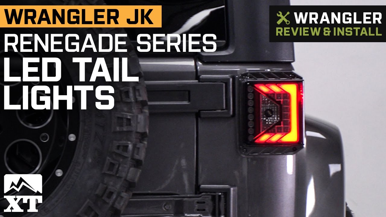 Jeep Wrangler Renegade Series LED Tail Lights; Black Housing; Smoked Lens  (07-18 Jeep Wrangler JK) - Free Shipping