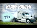 First Time Heavy Duty Hauling RGN Lowboy Trailer In Our Old Cascadia Semi | Picking Up SURPRISE Load