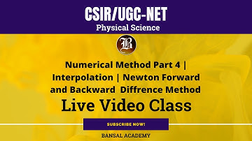 Numerical Method Part 4 | Interpolation | Newton Forward and Backward  Difference Method |