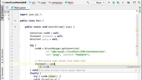 Connecting to a MariaDB/MySQL using Java