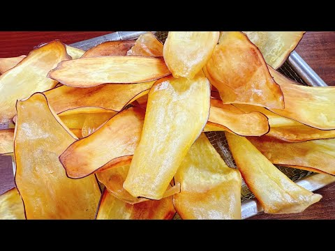 【2分焼くだけ】“市販のポテトチップスよりうまい！”と何度も言われた、無限に食べれてしまう『ザクザクさつまいもチップス』