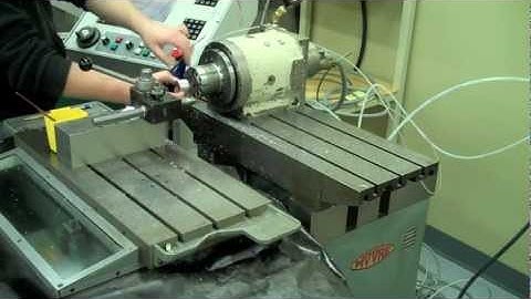 Diamond turning with air bearing on CNC lathe.m4v