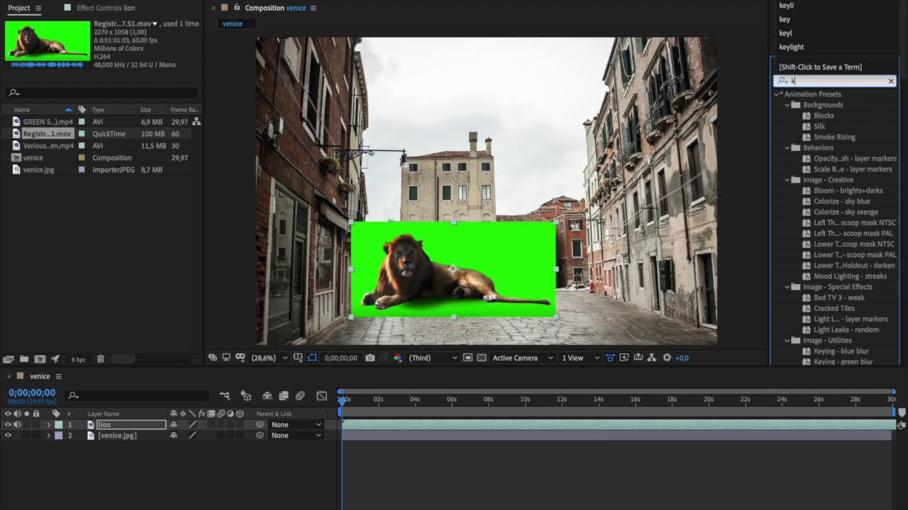 Adding green screen footage to After Effects - YouTube