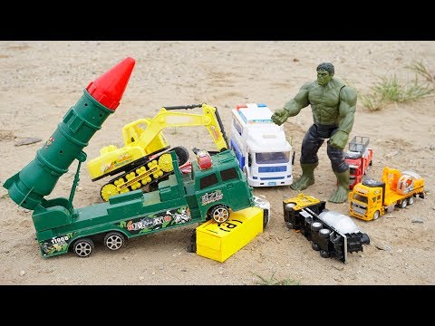 Toys Truck for Kids | Excavator Dump Truck Construction, Rocket Truck & Hulk Toys In Real Life