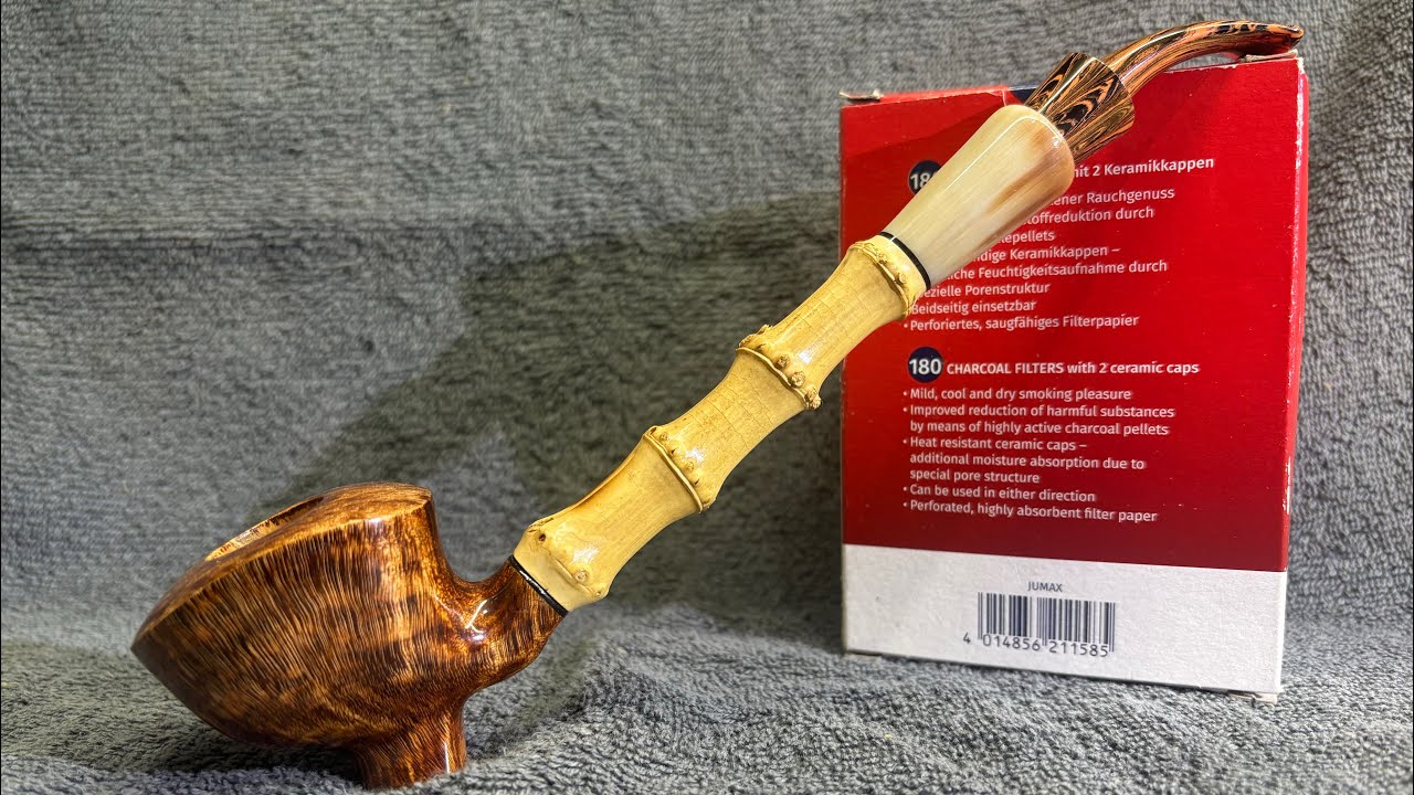 LCS Briars pipe 1061 - 4 Star demi warden bamboo and horn freeform Dublin 